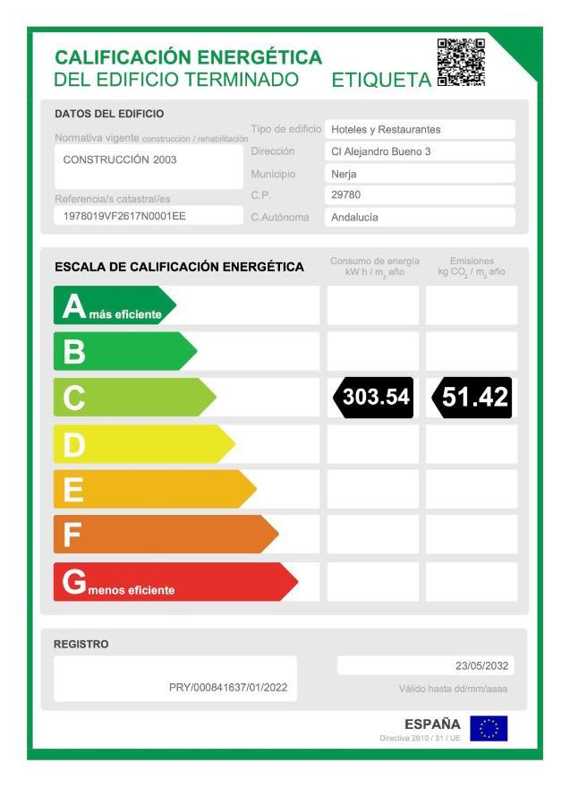 Apartamentos Toboso Plaza Nerja Exterior foto Spanish energy label